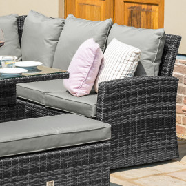 Richmond Corner Bench Set with Rising Table / Grey Richmond Corner Bench Set with Rising Table / Grey