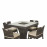 4 Seat Square Bar Set with Ice Bucket / Brown