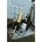 4 Seat Square Bar Set with Ice Bucket / Brown