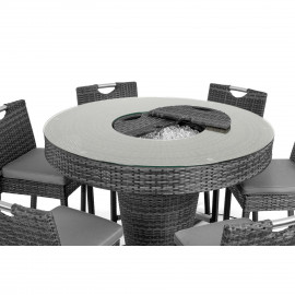 6 Seat Bar Set with Ice Bucket / Grey 6 Seat Bar Set with Ice Bucket / Grey