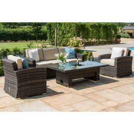 Rising Table with Ice Bucket / Brown