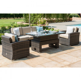 Rising Table with Ice Bucket / Brown