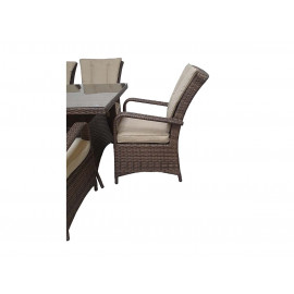 FLORENCE 6 Seat Rectangular in Brown FLORENCE 6 Seat Rectangular in Brown