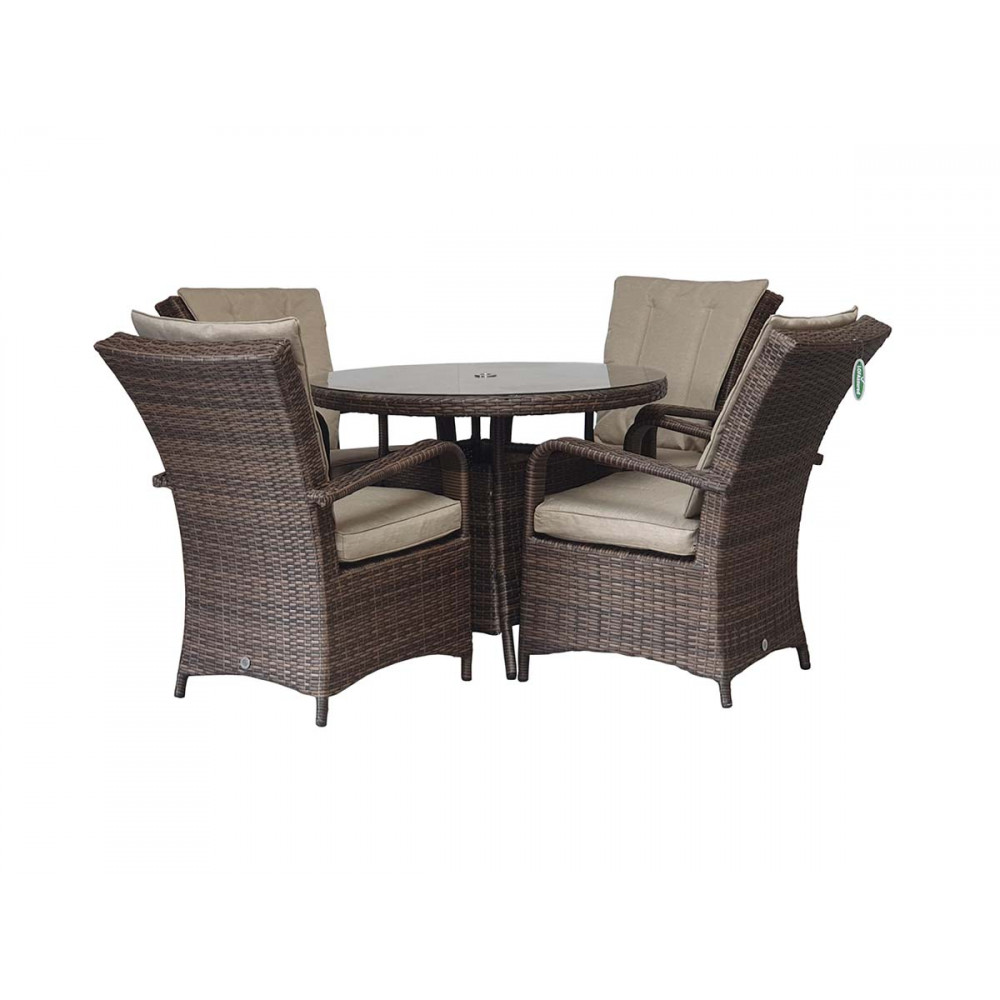FLORENCE 4 Seat Round in Brown FLORENCE 4 Seat Round in Brown
