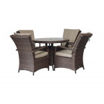 FLORENCE 4 Seat Round in Brown FLORENCE 4 Seat Round in Brown