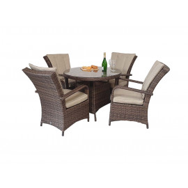 FLORENCE 4 Seat Round in Brown FLORENCE 4 Seat Round in Brown