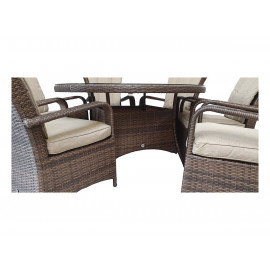 FLORENCE 6 Seat Round in Brown FLORENCE 6 Seat Round in Brown