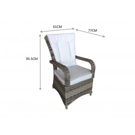 FLORENCE Pair of Dining Chairs Brown FLORENCE Pair of Dining Chairs Brown