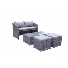 GEMMA Compact Sofa Set in Grey