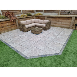 GEORGIA Corner Sofa Set Mixed Brown GEORGIA Corner Sofa Set Mixed Brown