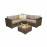 GEORGIA Corner Sofa Set Mixed Brown