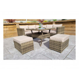 GEORGIA Corner Dining Set Mixed Brown GEORGIA Corner Dining Set Mixed Brown