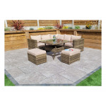 GEORGIA Corner Dining Set Mixed Brown GEORGIA Corner Dining Set Mixed Brown