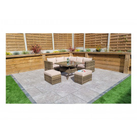 GEORGIA Corner Dining Set Mixed Brown GEORGIA Corner Dining Set Mixed Brown