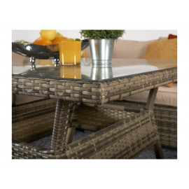 GEORGIA Corner Dining Set Mixed Brown GEORGIA Corner Dining Set Mixed Brown