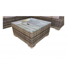 GEORGIA Corner Sofa with Ice Bucket Mixed Brown