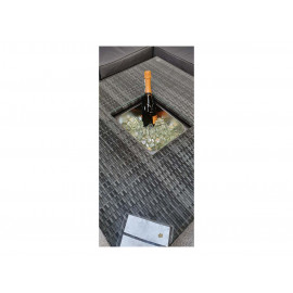 GEORGIA Corner Hi/Low Dining Set Grey With Ice Bucket GEORGIA Corner Hi/Low Dining Set Grey With Ice Bucket