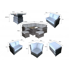 GRACE Corner Dining Set with Lift Table GRACE Corner Dining Set with Lift Table