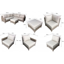 HELENA Modular Corner Sofa Set HELENA Modular Corner Sofa Set