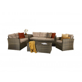 HOLLY Sofa Set in mixed brown HOLLY Sofa Set in mixed brown