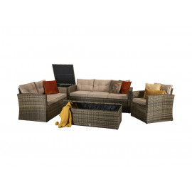 HOLLY Sofa Set in mixed brown HOLLY Sofa Set in mixed brown
