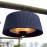 1800W Lyra Hanging Electric Patio Heater / Charcoal