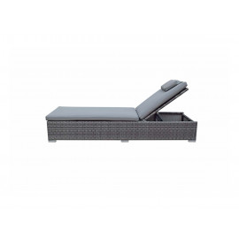 JESSICA Pair of Sun loungers Grey