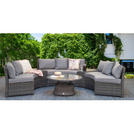 JULIET Half Moon Sofa Set Grey JULIET Half Moon Sofa Set Grey
