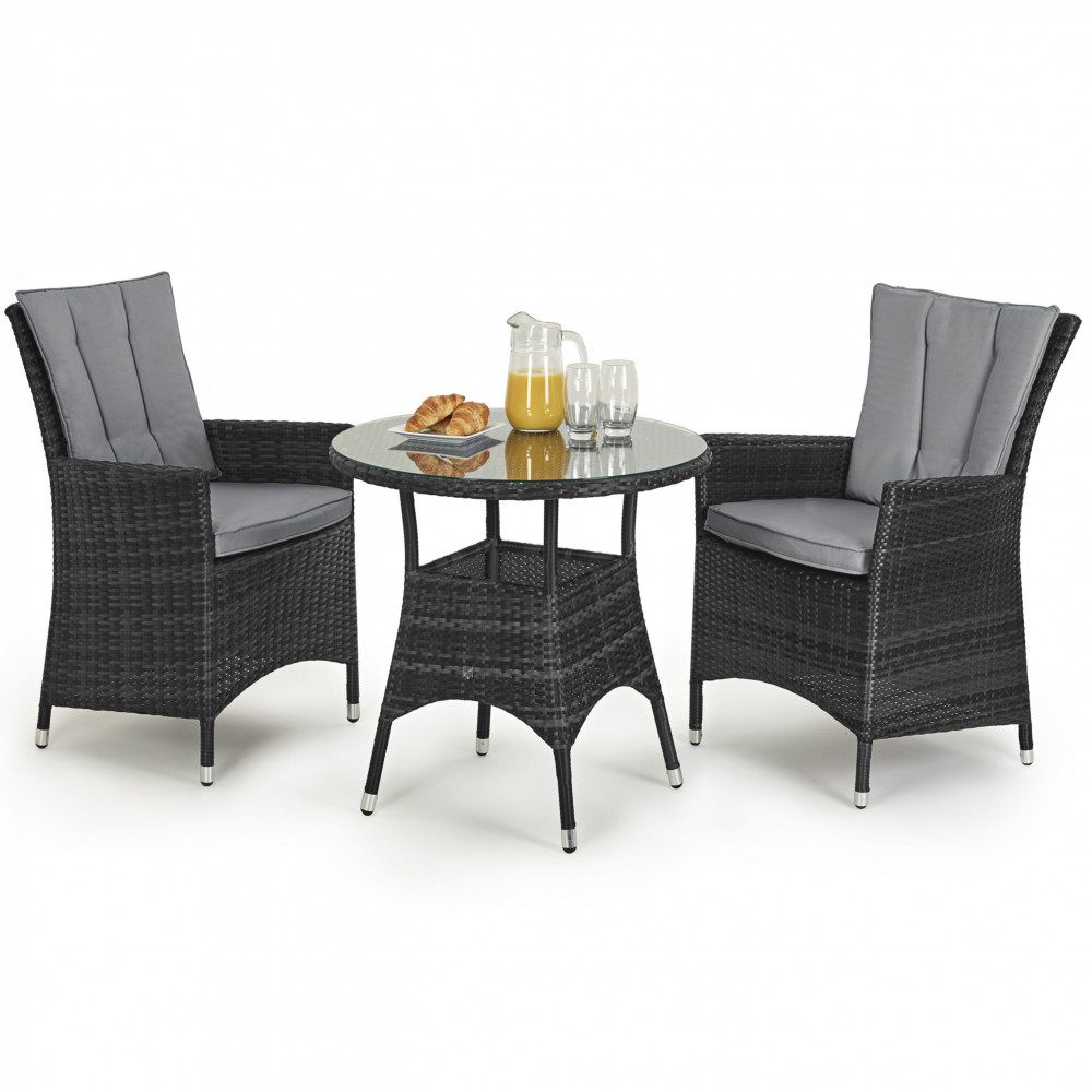 LA 2 Seat Bistro Set / Grey LA 2 Seat Bistro Set / Grey