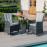 LA 2 Seat Bistro Set / Grey