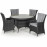 LA 4 Seat Round Dining Set / Grey