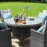 LA 4 Seat Round Dining Set / Grey