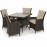 LA 4 Seat Square Dining Set / Brown