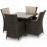 LA 4 Seat Square Dining Set / Brown