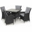 LA 4 Seat Square Dining Set / Grey