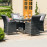 LA 4 Seat Square Dining Set / Grey