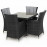 LA 4 Seat Square Dining Set / Grey