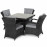 Texas 4 Seat Square Dining Set / Grey