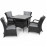 Texas 4 Seat Square Dining Set / Grey