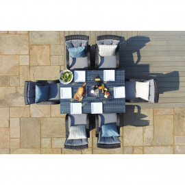 Texas 6 Seat Rectangle Ice Bucket Dining Set / Grey Texas 6 Seat Rectangle Ice Bucket Dining Set / Grey