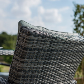 Texas 8 Seat Round Ice Bucket Dining Set with Lazy Susan / Grey Texas 8 Seat Round Ice Bucket Dining Set with Lazy Susan / Grey