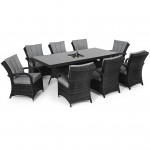 Texas 8 Seat Rectangle Ice Bucket Dining Set / Grey Texas 8 Seat Rectangle Ice Bucket Dining Set / Grey