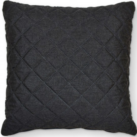 Fabric Scatter Cushion Quilted (Pack of 2) / Charcoal