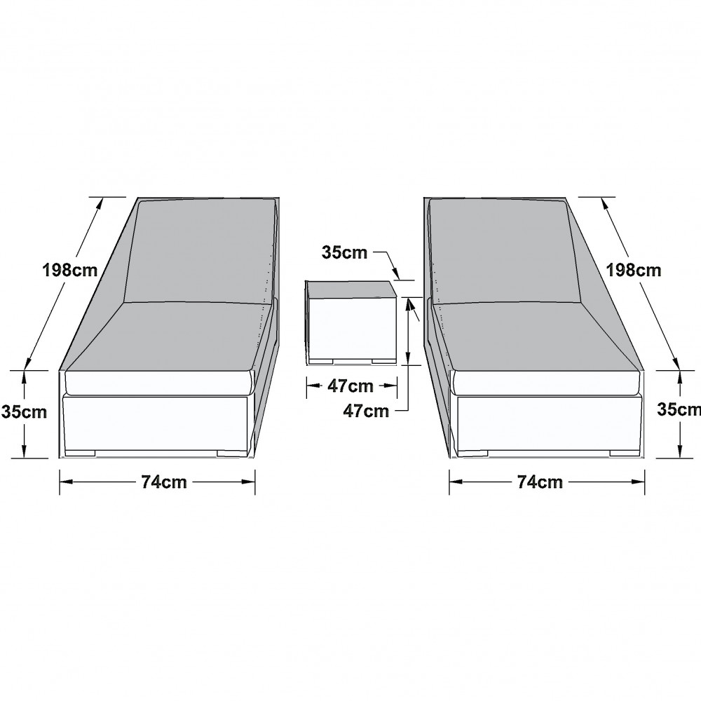 Outdoor Cover for Sunlounger Set Outdoor Cover for Sunlounger Set