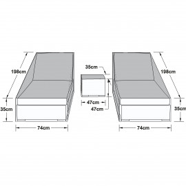 Outdoor Cover for Sunlounger Set
