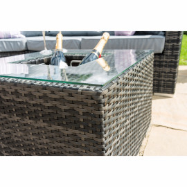 Barcelona Corner Group with Ice Bucket with Chair / Grey