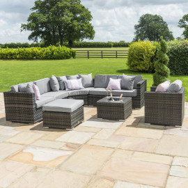 Barcelona Corner Group with Ice Bucket with Chair / Grey