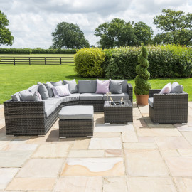 Barcelona Corner Group with Ice Bucket with Chair / Grey