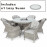 Oxford 6 Seat Round Ice Bucket Dining Set with Heritage Chairs Lazy Susan