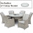 Oxford 6 Seat Round Ice Bucket Dining Set with Venice Chairs Lazy Susan
